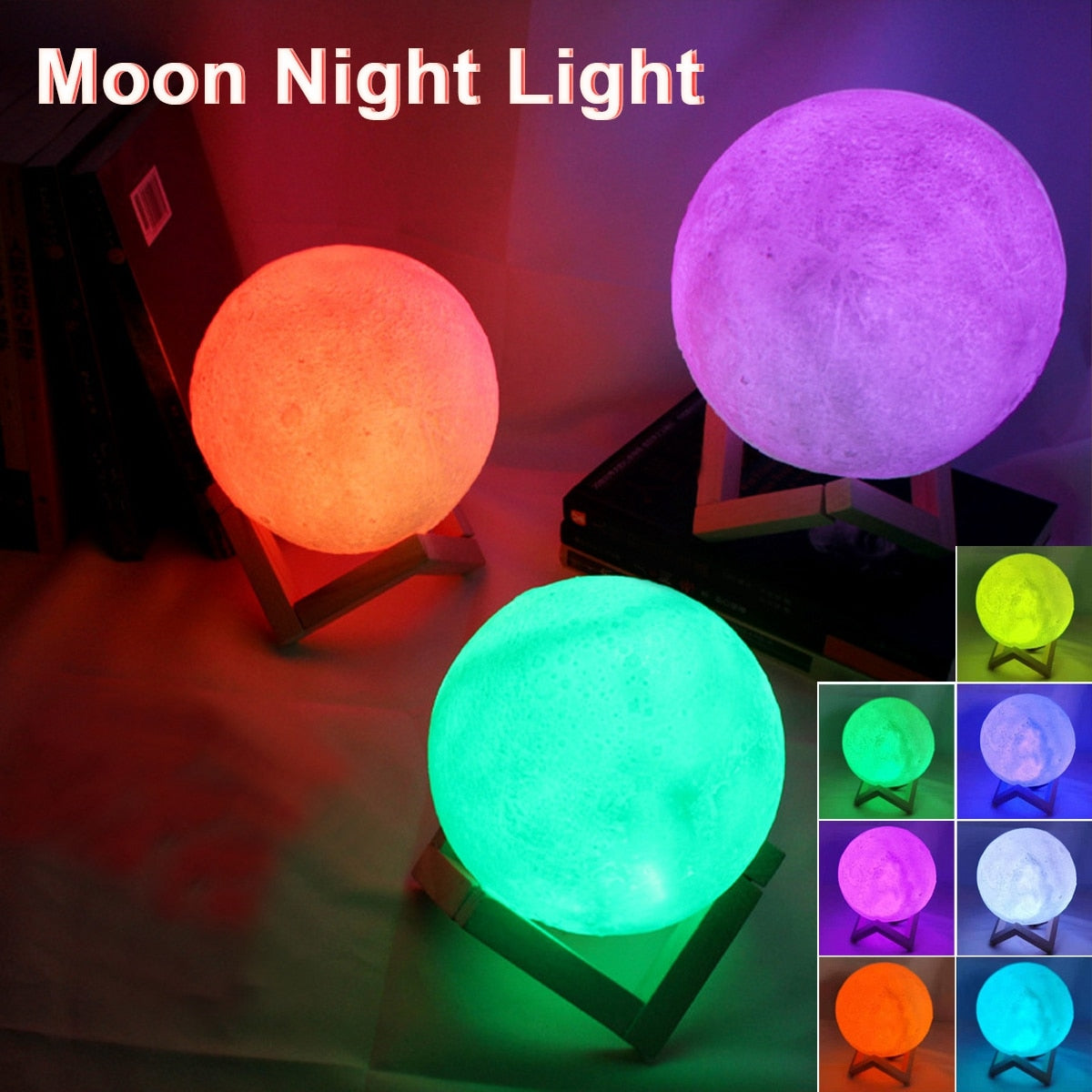 LED Battery Powered Moon Lamp - Provence Home Living Store