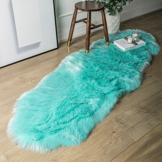 Ashler HOME DECO Ultra Soft Shaped Faux Sheepskin Fur Rug White Fluffy Area Rug Shag Rug Carpets for Bedroom Living Room - Provence Home Living Store