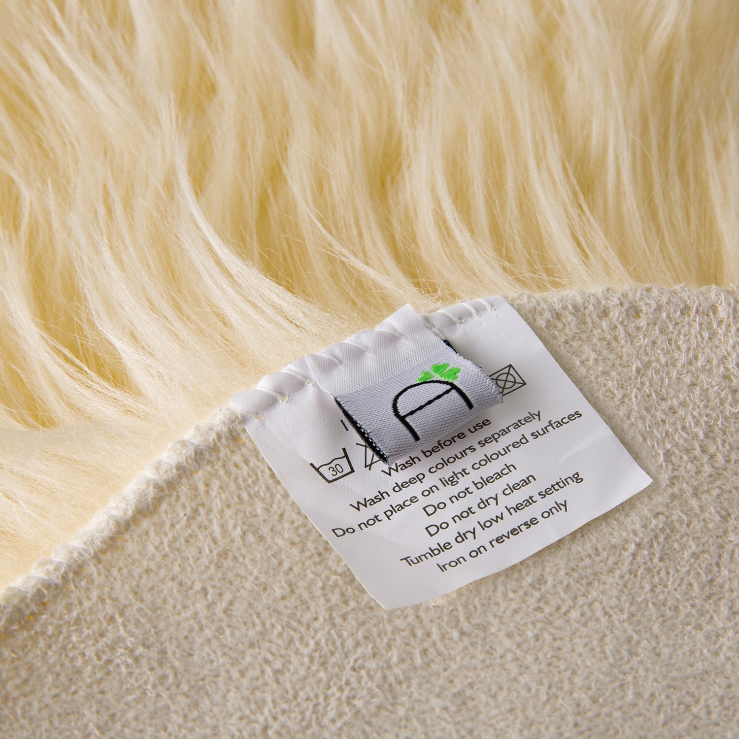 Ashler HOME DECO Ultra Soft Shaped Faux Sheepskin Fur Rug White Fluffy Area Rug Shag Rug Carpets for Bedroom Living Room - Provence Home Living Store