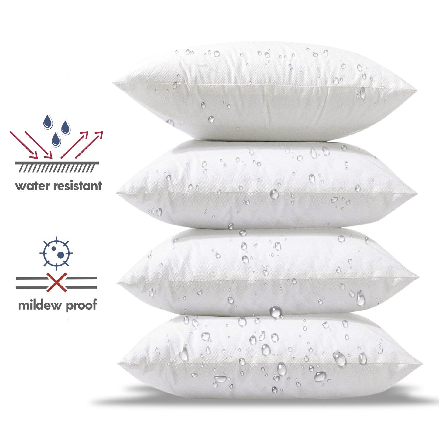 Throw Pillows Insert 100% Pure Cotton Cover Stuffer Bed and Couch Pillows,Decorative Pillow,Indoor and Outdoor Decorative Pillow - Provence Home Living Store