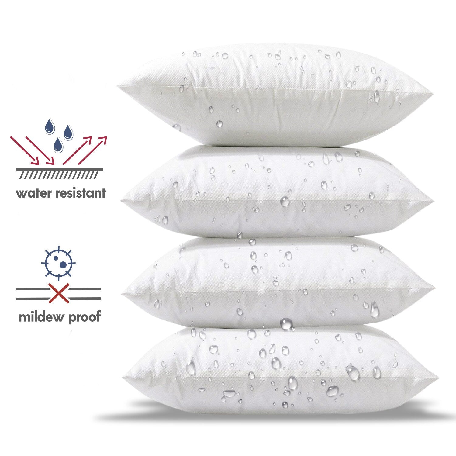 Throw Pillows Insert 100% Pure Cotton Cover Stuffer Bed and Couch Pillows,Decorative Pillow,Indoor and Outdoor Decorative Pillow - Provence Home Living Store