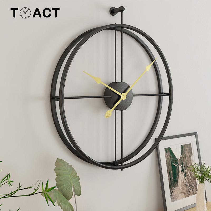 Nordic Luxury Large Wall Clock Modern Design Living Room Kitchen Wall Clock Battery Operated Iron Personality Clocks Home Decor - Provence Home Living Store