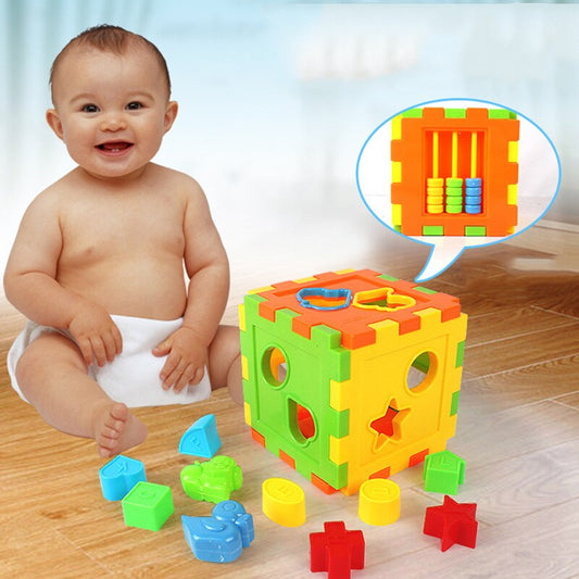 1PC Educational Cube Bricks Animal Geometric Shape Matching Blocks Sorting Box Plastic Baby Intelligence Assembling Toys Blocks - Provence Home Living Store