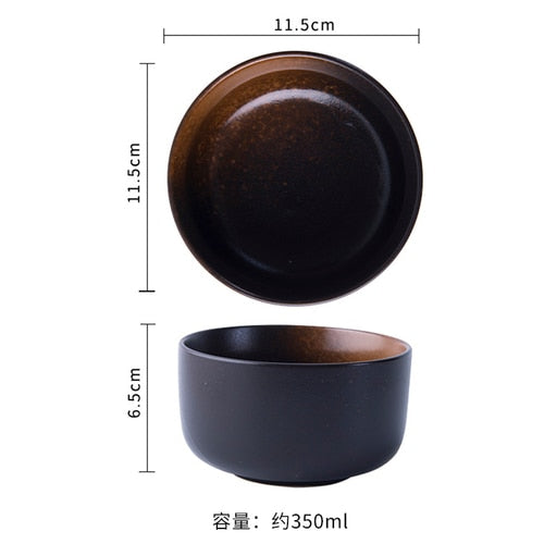 Creative Japanese rice bowl simple small ceramic bowl soup bowl home restaurant seasoning bowl breakfast bowl - Provence Home Living Store