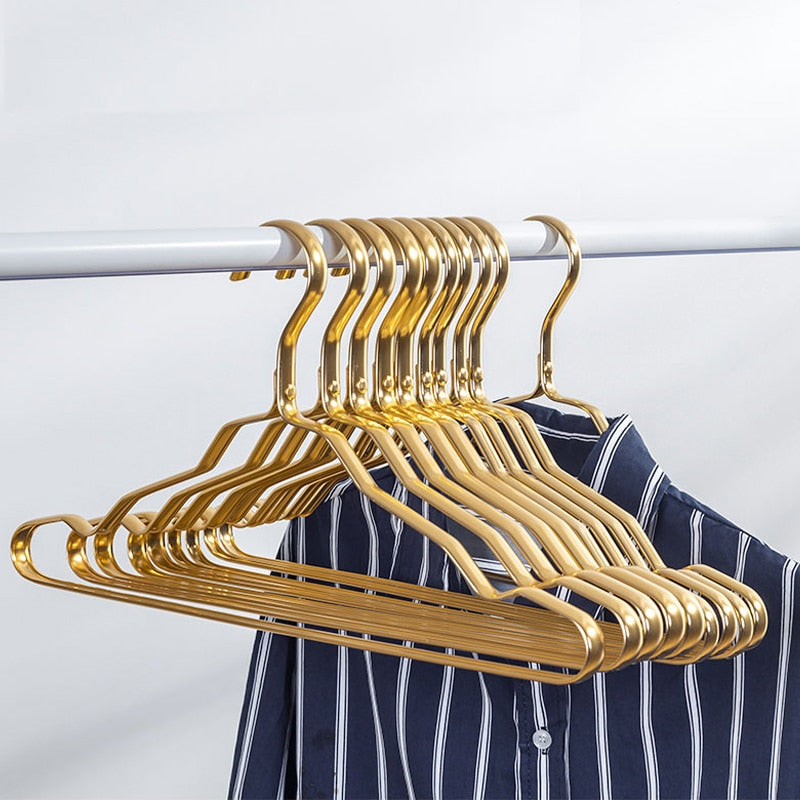 10pcs Metal Clothing Hangers Wardrobe Storage Rack Home Coat Pants Anti-slip Drying Hangers Adult/Child Clothes Rack Organizer - Provence Home Living Store