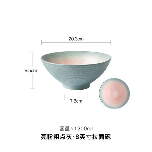 Japanese Ramen Bowl Ceramic Bowl Household Salad Bowl Creative Specialty Restaurant Tableware - Provence Home Living Store