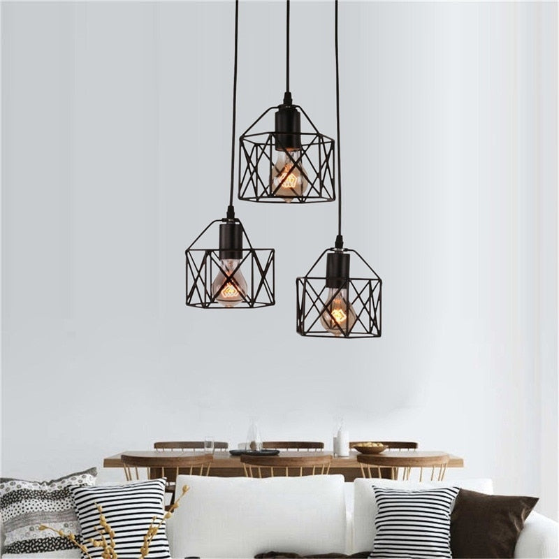 American Rustic Industrial Pendant Lights Kitchen Island Lamp Cafe Hanging Light Modern Lighting Fixtures Nordic Minimalist Lamp - Provence Home Living Store