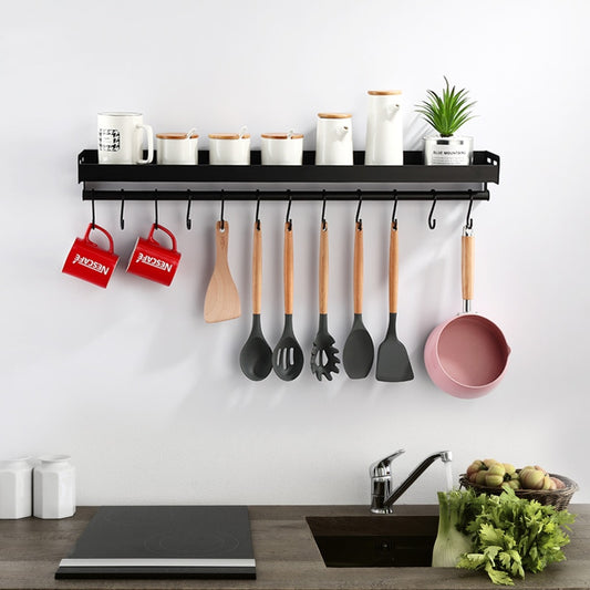 Wall-Mount Spice Racks Utensil Spoon Hanger Hook Kitchen Gadgets Accessories Supplies Kitchen Organizer Storage Shelves - Provence Home Living Store