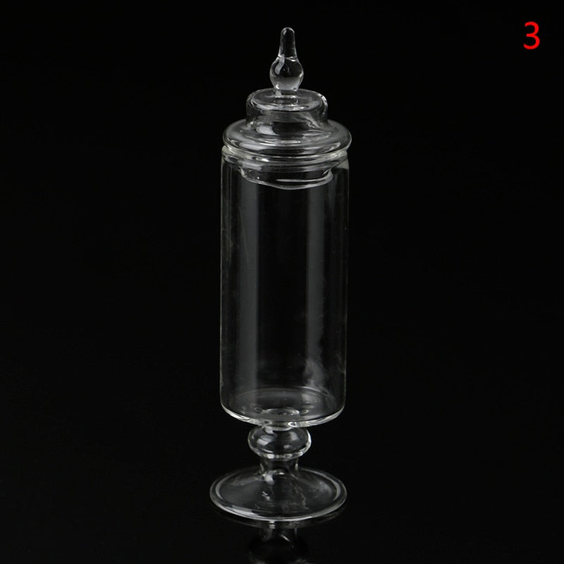 1/12 Scale Pretend Toy Dollhouse Miniature Glass Candy Jar Simulation Candy Bottle Model Toy For Home Kitchen Decor - Provence Home Living Store