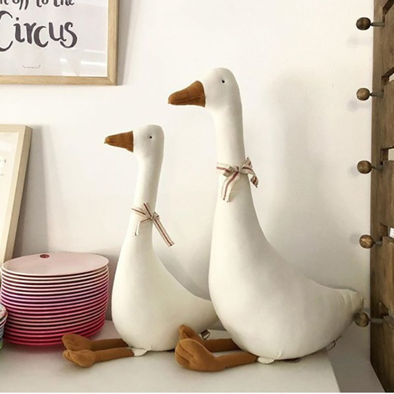 INS Stuffed White Goose、Rooster、Giraffe Toy For Baby Kid Animal Baby Accompanying Doll Comfort Toy Children Gift Room Decoration - Provence Home Living Store