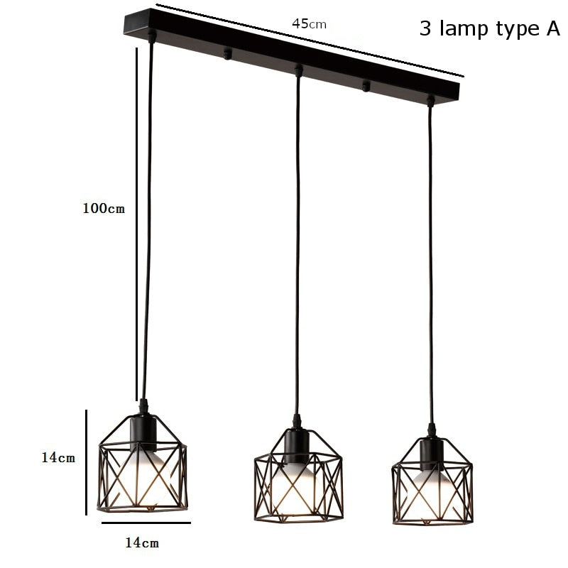 American Rustic Industrial Pendant Lights Kitchen Island Lamp Cafe Hanging Light Modern Lighting Fixtures Nordic Minimalist Lamp - Provence Home Living Store