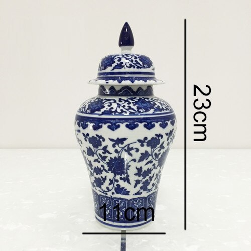 New Ceramic Tea Pot Blue and White Porcelain Decoration of Tea Coffee Beans Sealed Storage Tank Classical Household Storage Tank - Provence Home Living Store