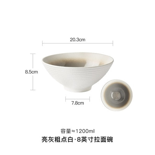 Japanese Ramen Bowl Ceramic Bowl Household Salad Bowl Creative Specialty Restaurant Tableware - Provence Home Living Store