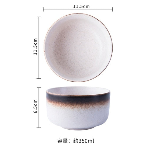 Creative Japanese rice bowl simple small ceramic bowl soup bowl home restaurant seasoning bowl breakfast bowl - Provence Home Living Store