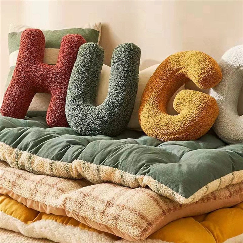 INS Nordic 26 English Letters Throw Pillow DIY Name Bed Sofa Cushion Baby Sleep Pillows Toys Kids Room Decorations Photo Props - Provence Home Living Store