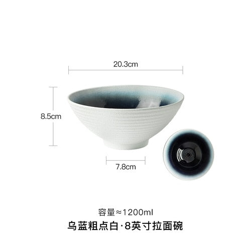 Japanese Ramen Bowl Ceramic Bowl Household Salad Bowl Creative Specialty Restaurant Tableware - Provence Home Living Store