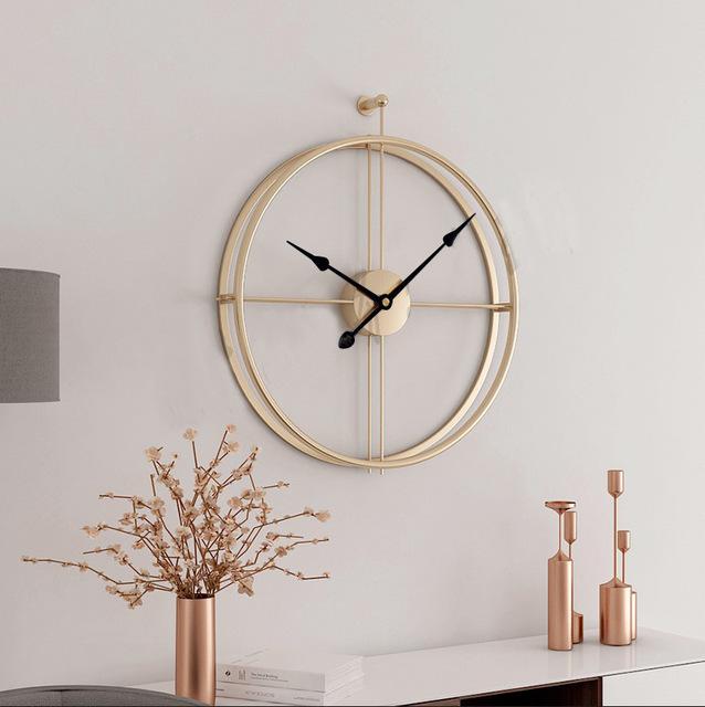 Nordic Luxury Large Wall Clock Modern Design Living Room Kitchen Wall Clock Battery Operated Iron Personality Clocks Home Decor - Provence Home Living Store