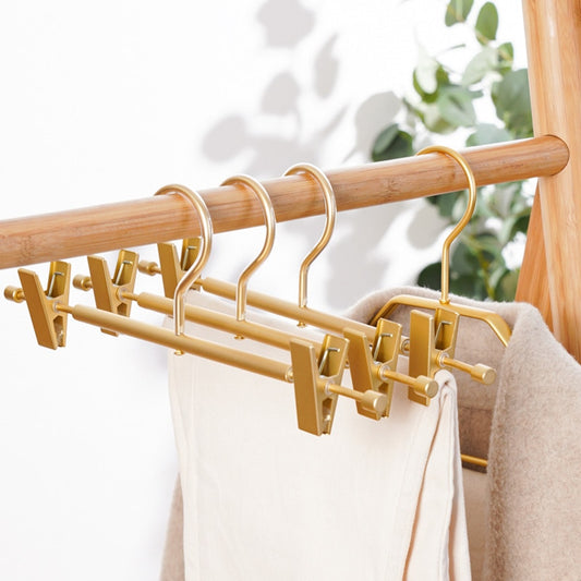 5pcs Trouser Hanger Clips Aluminum Alloy Anti slip Pants Skirt Drying Rack Trousers Clips Wardrobe Storage Metal Clothes Hangers - Provence Home Living Store