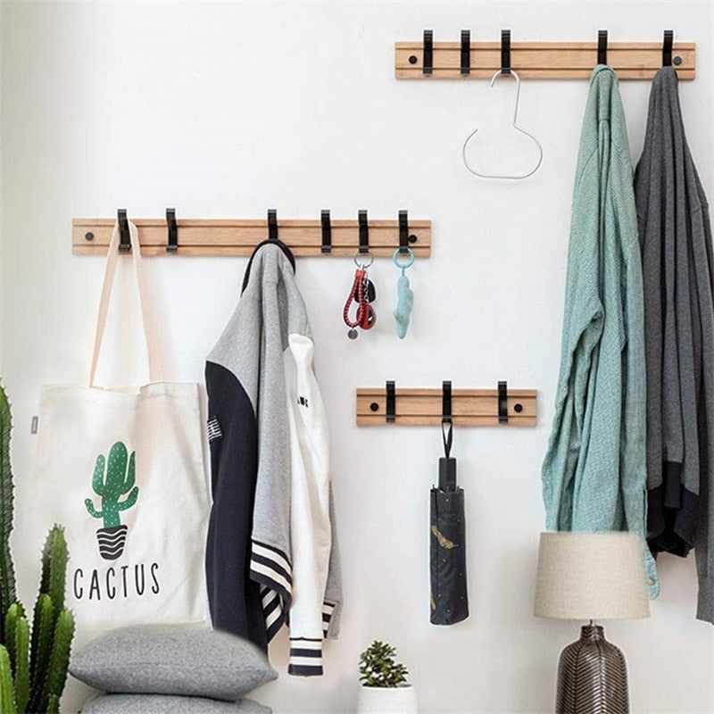 Nordic Fashion Style Bedroom Furniture Coat Rack Clothes Hanger Hooks Living Room Closet Bamboo Hat Racks Coat Hanger Wall Hook - Provence Home Living Store