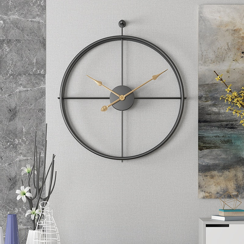 Nordic Luxury Large Wall Clock Modern Design Living Room Kitchen Wall Clock Battery Operated Iron Personality Clocks Home Decor - Provence Home Living Store