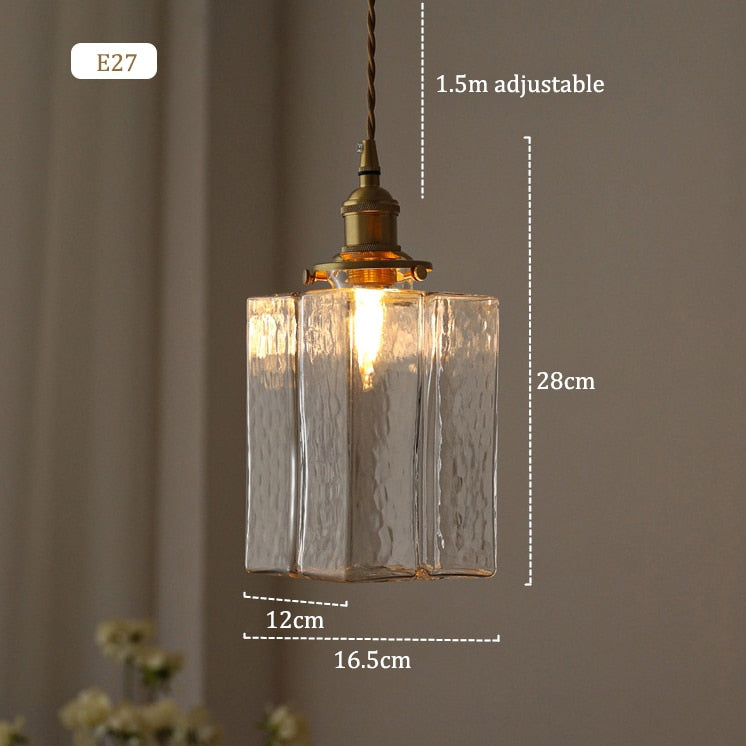 Retro Pendant Lights Glass Lamp Shades Pendant Lamps For Ceiling Dining Room Bedroom Bedside Dining Table Pendant Lighting - Provence Home Living Store