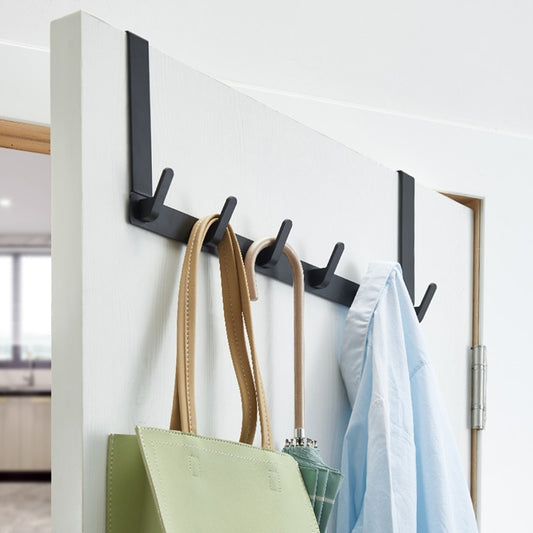 Black Hook Behind The Door Punch Free Hanger Storage On The Bedroom Door Wall Hanging Door-back Clothes Holder - Provence Home Living Store