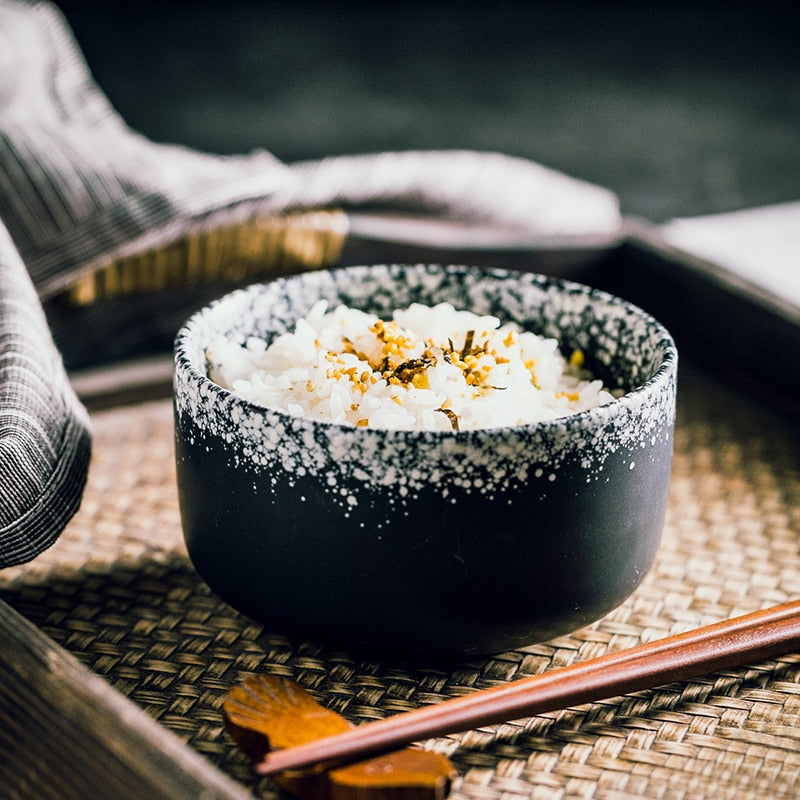 Creative Japanese rice bowl simple small ceramic bowl soup bowl home restaurant seasoning bowl breakfast bowl - Provence Home Living Store