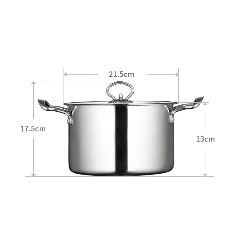 Stainless Steel Stockpot Cookware with Steel Lid Household Canning Pot Oven Safe Quality Stock Pot Total Nonstick Soup Pot - Provence Home Living Store