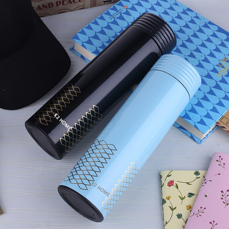 450ml Water Bottle Stainless Steel Vacuum Flask Thermos Insulated Wall Sport Vacuum Bottle Wide Mouth Water Bottle Tea Filter - Provence Home Living Store