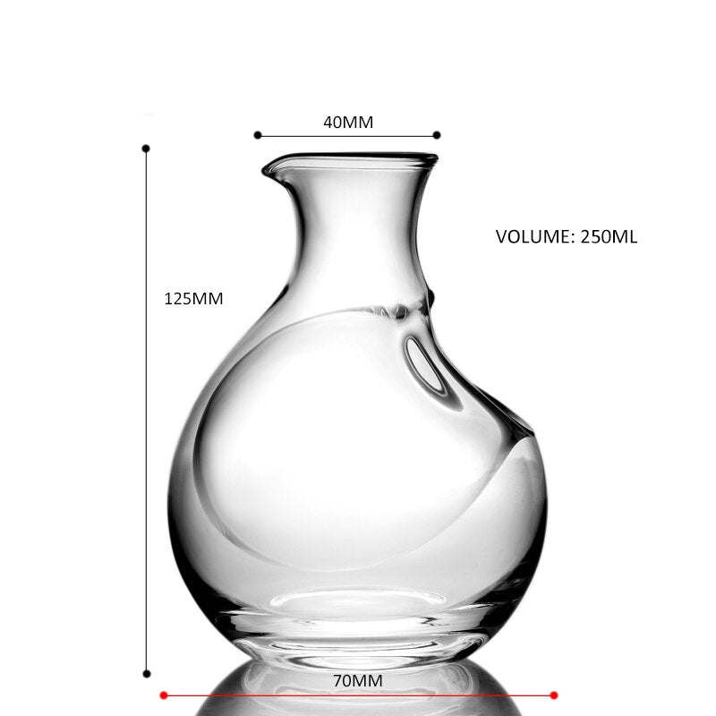 Quality 250ML Chilling Decanter Drinkware Mini Wine Decanter Lead-free Glass Beer Cooler Mini Gift Wine Carafe Superior Decanter - Provence Home Living Store