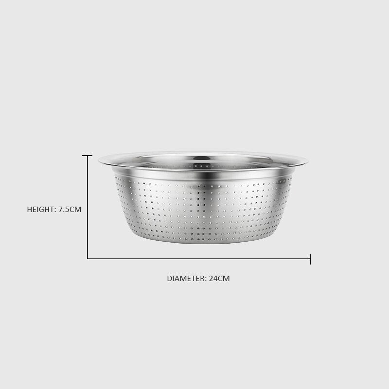 Pro Vegetable Washing Colander Stainless Steel Mesh Colander Three Sizes Over Sink Premier Fruit Wash Bowl Houseware - Provence Home Living Store