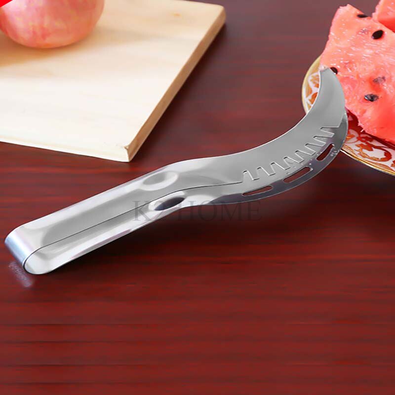 Watermelon Slicer Corer &amp; Server Cutter Tongs for Melons &amp; More Stainless Steel Knife Peeler - Provence Home Living Store