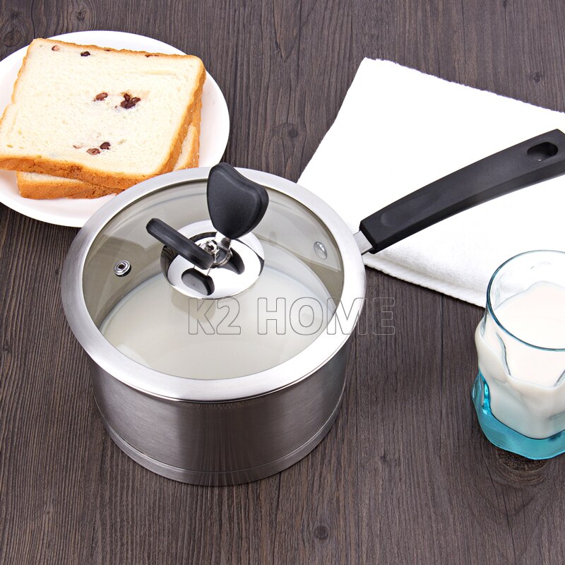 Dia 16cm Butter Warmer Stainless Steel Saucepan with Cover Coffee Decanter Warmer Small Butter Melting Pot Nonstick Butter Pan - Provence Home Living Store