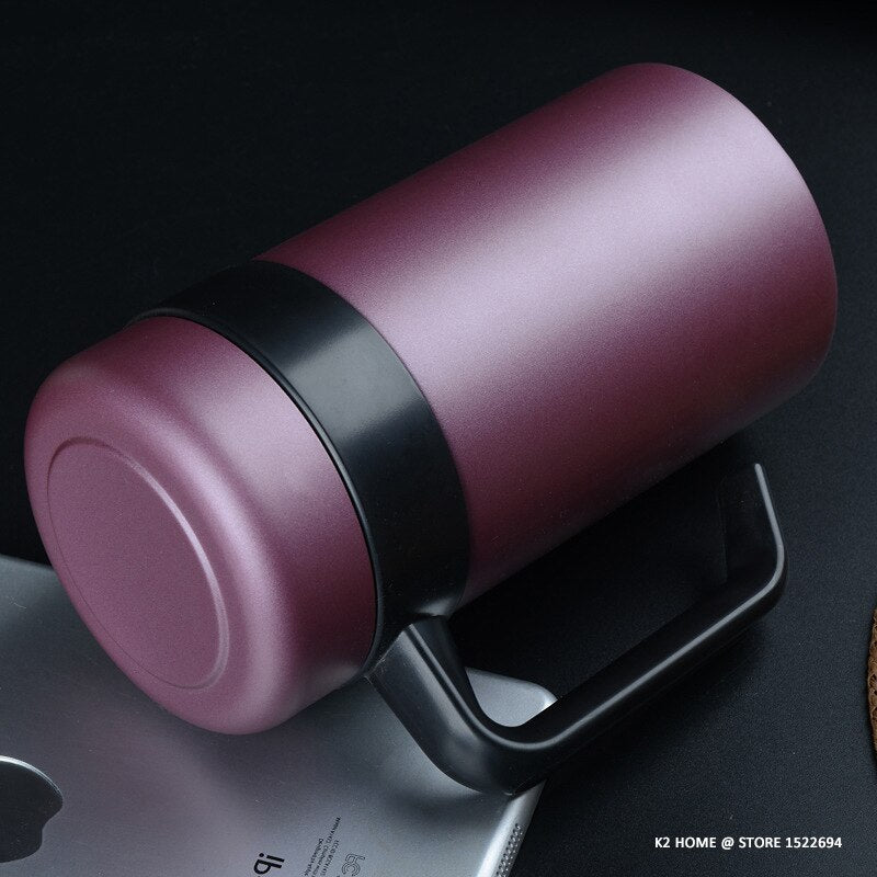 500ml Double Walled Drinking Mug Vacuum Cup SUS 304 Stainless Steel Tea Cup With Handle Pro Coffee Mug Insulated Travel Bottle - Provence Home Living Store