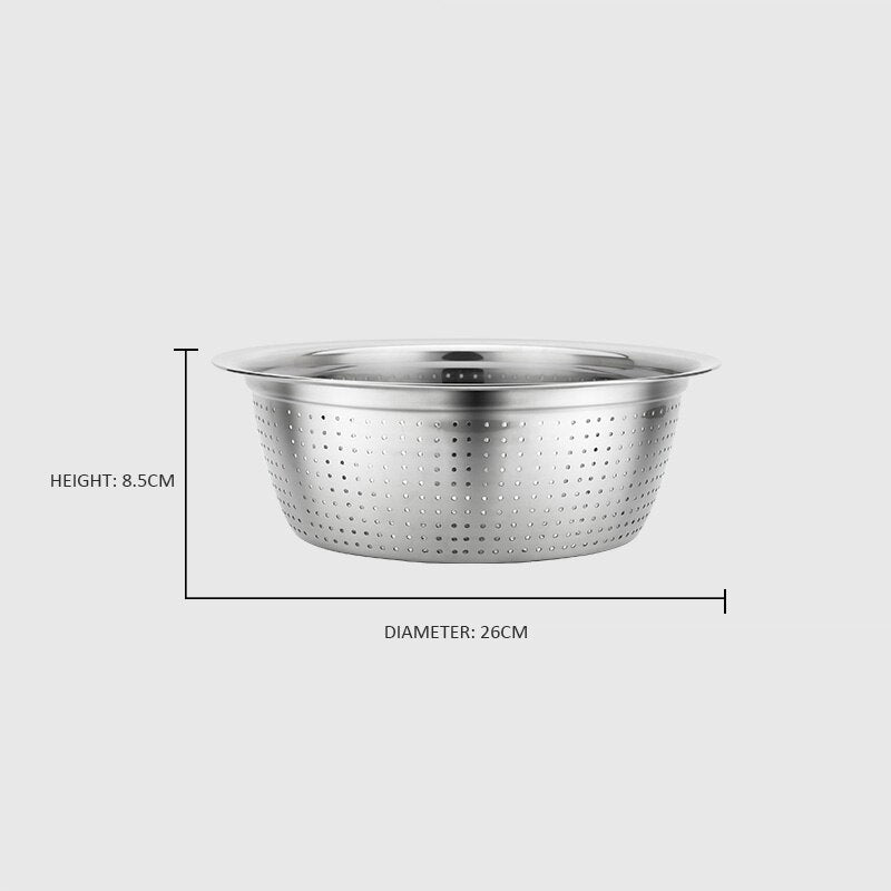 Pro Vegetable Washing Colander Stainless Steel Mesh Colander Three Sizes Over Sink Premier Fruit Wash Bowl Houseware - Provence Home Living Store