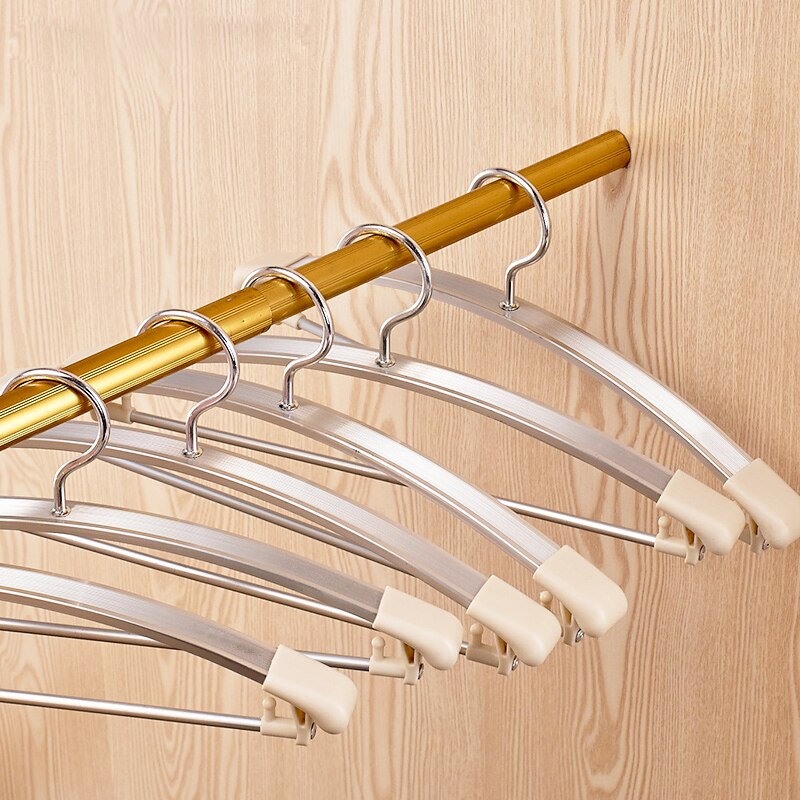 Pack-10Pcs Hangers for Clothes Alu. Clothes Hangers Home Coat Hanger Organizer Closet Space Saving Hanger Durable Clothes Hooks - Provence Home Living Store