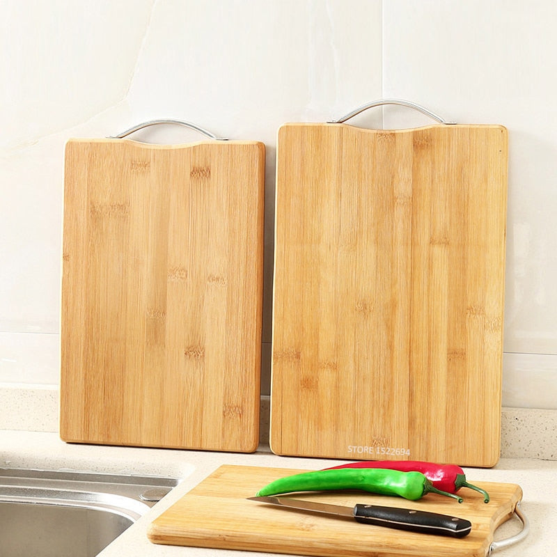 Organic Bamboo Cutting Board Premium Chef Chopping Board for Cut Meat Vegetables Food Prep Revisible Cutting Serving Board - Provence Home Living Store