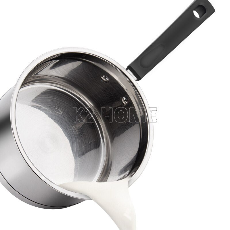 Dia 16cm Butter Warmer Stainless Steel Saucepan with Cover Coffee Decanter Warmer Small Butter Melting Pot Nonstick Butter Pan - Provence Home Living Store