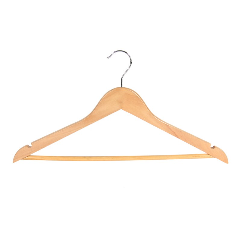 6-Pack Extra Wide Wood Clothes Hanger Coat Hanger Rounder Shoulder Suite Hanger for Closet Collection Natural Wood Collection - Provence Home Living Store