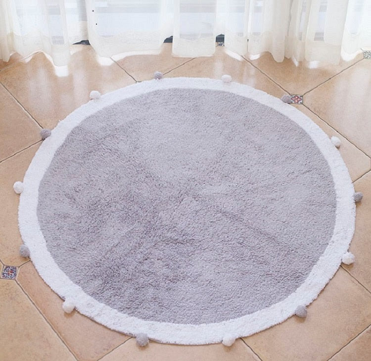 Round Rug Tapete Infantil Nordic Soft Cotton Fluffy Floor Foot Mat Kilim Baby Kids Bedroom Home Living Room Nursery Warm Decor - Provence Home Living Store