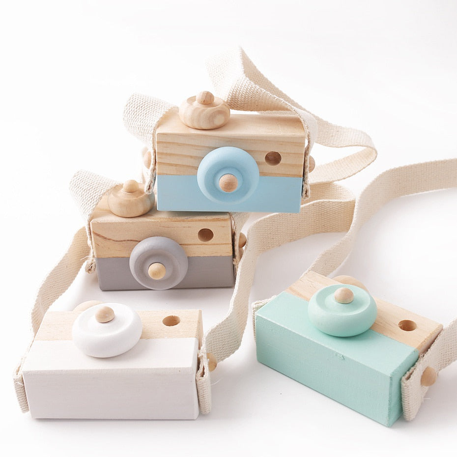 1PC Baby Wooden Toy Camera Fashion Pendant Baby Kids Hanging Camer Prop Decoration Nordic Hanging Wooden Camera Toy - Provence Home Living Store