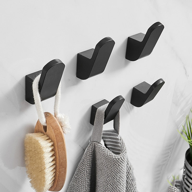 Aluminium Alloy Clothes Bag Hanger Kitchen Storage Hooks Towel hook for Bathroom Bath Accessories Modern Wall Hanger Door Hook - Provence Home Living Store