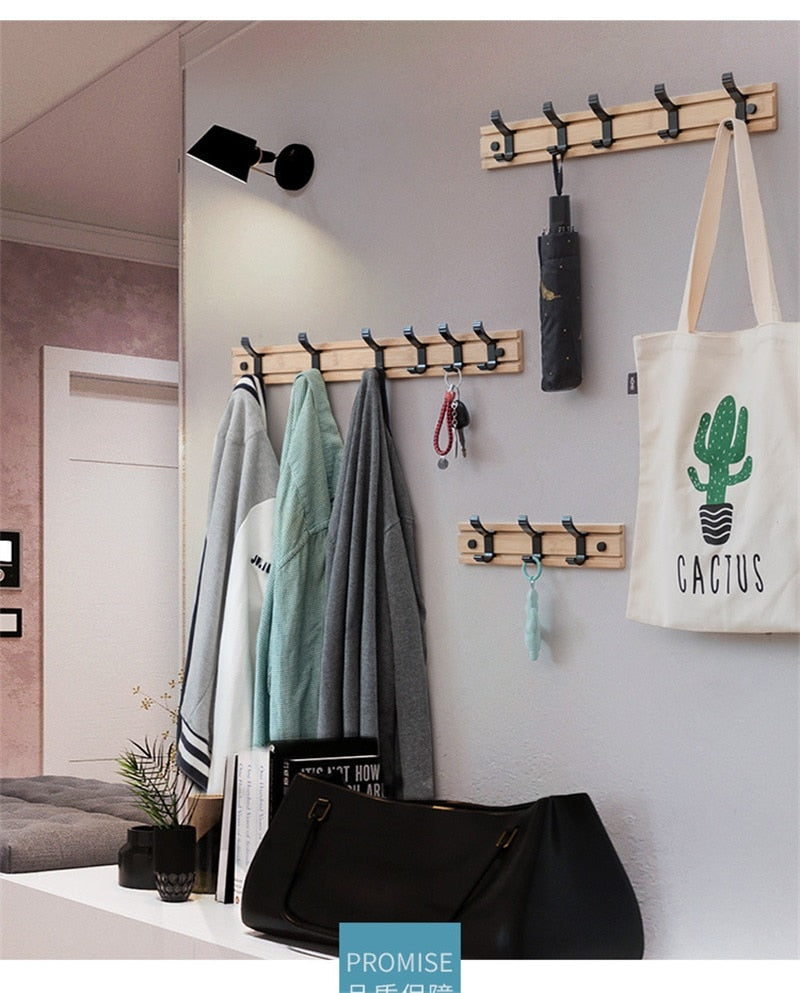 Nordic Fashion Style Bedroom Furniture Coat Rack Clothes Hanger Hooks Living Room Closet Bamboo Hat Racks Coat Hanger Wall Hook - Provence Home Living Store