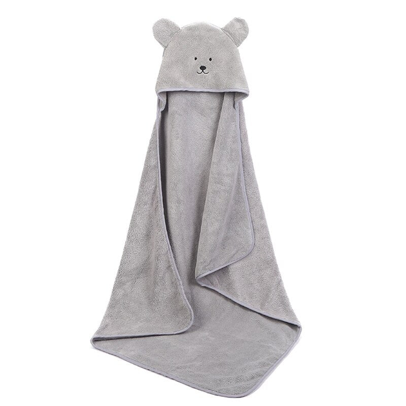 Baby Poncho Bath Towel Velvet Fleece Hood Infant Towels Blanket Newborn Towel XXFE - Provence Home Living Store