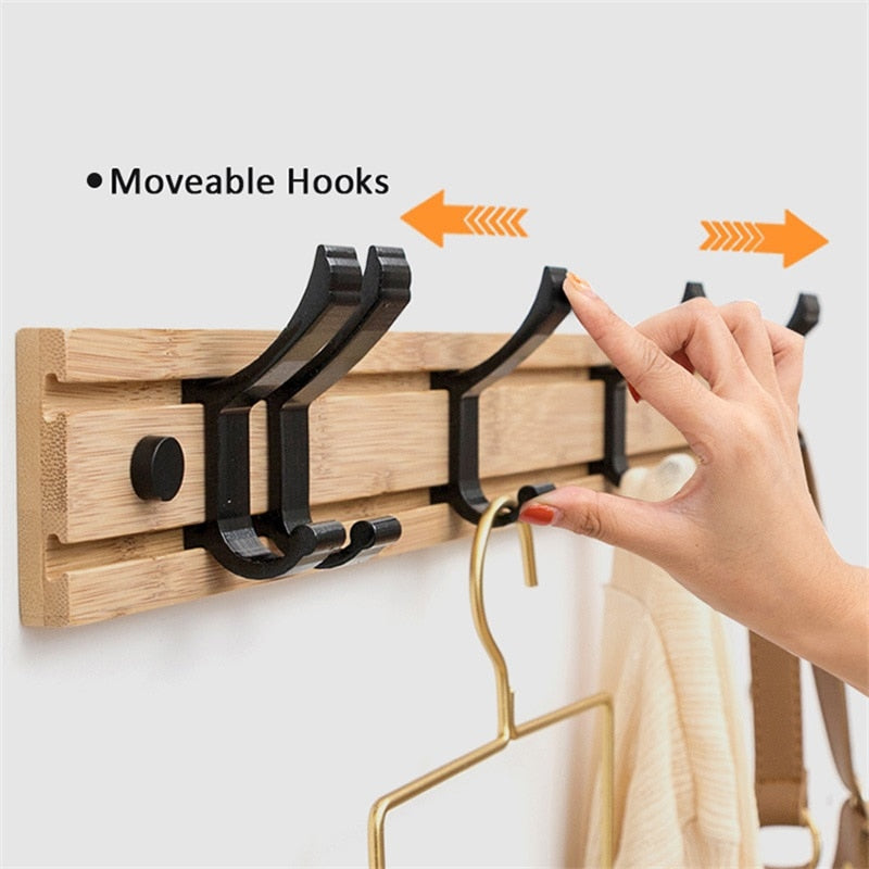 Nordic Fashion Style Bedroom Furniture Coat Rack Clothes Hanger Hooks Living Room Closet Bamboo Hat Racks Coat Hanger Wall Hook - Provence Home Living Store