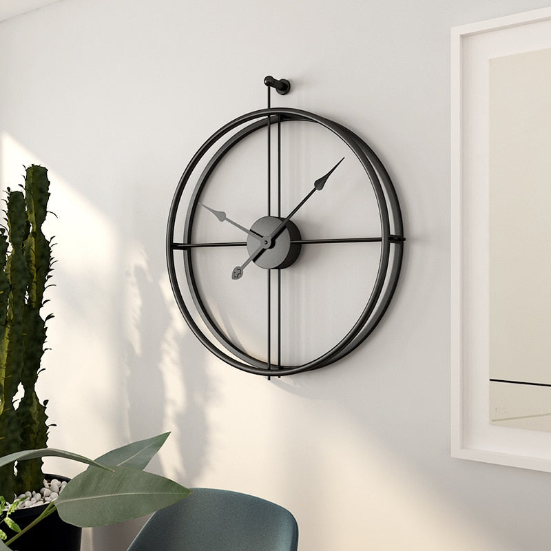 Nordic Luxury Large Wall Clock Modern Design Living Room Kitchen Wall Clock Battery Operated Iron Personality Clocks Home Decor - Provence Home Living Store