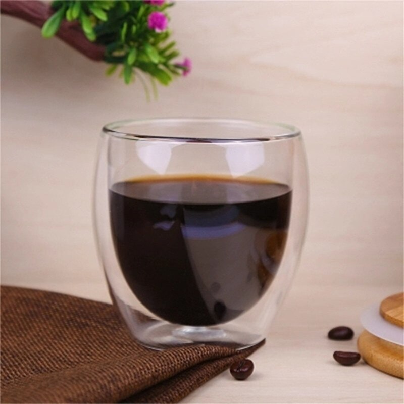 Double Coffee Mugs With the Handle Mugs Drinking Insulation Double Wall Glass Tea Cup Creative Gift Drinkware Milk - Provence Home Living Store