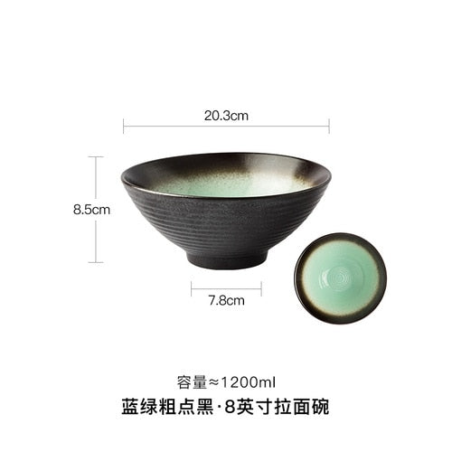 Japanese Ramen Bowl Ceramic Bowl Household Salad Bowl Creative Specialty Restaurant Tableware - Provence Home Living Store