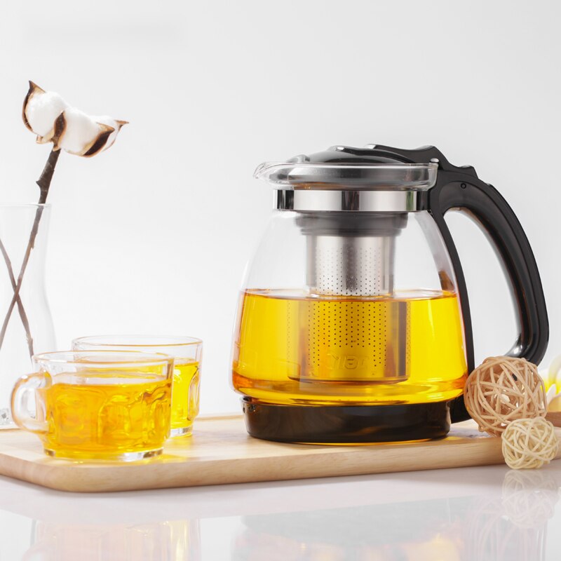 Premium Teapot with Infuser Fashion Tea Kettle  Loose Leaf Tea Maker 1.35L &amp; 2.0L Glass Leaf Tea Kettle NOT Stovetop Safe - Provence Home Living Store