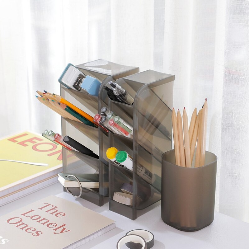 Desk Pencil Holder Pens Storage Organizer Brush Stand School Supplies Kawaii Home Office Stationery Makeup Brush Storage Box - Provence Home Living Store